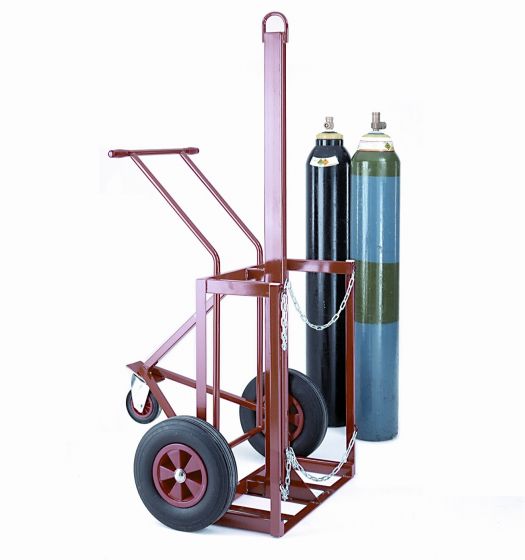 Double Cylinder Lifting Trolley Gas Cylinder Handling Forklift