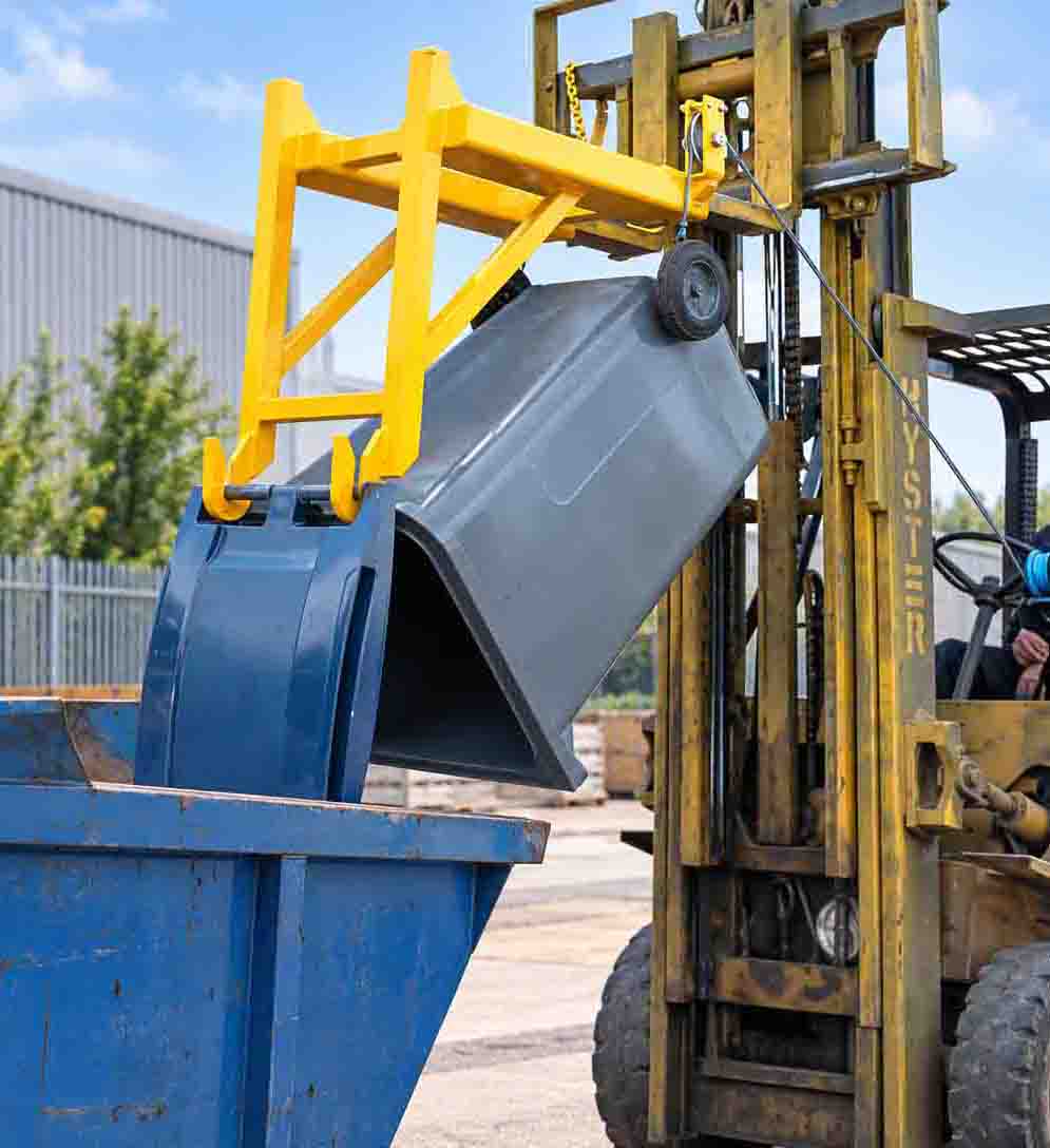 How to Choose the Right Forklift Wheelie Bin Handler - SWL, fork size, truck compatibility and the mistakes to avoid