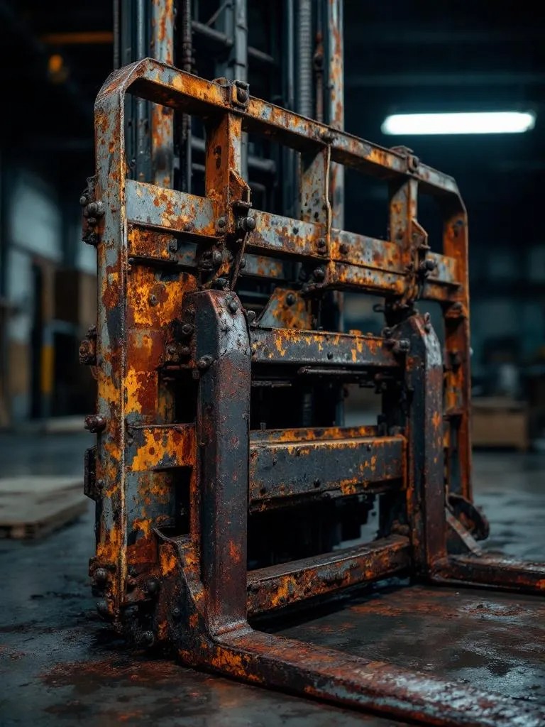 High quality UK manufactured forklift attachment in industrial setting